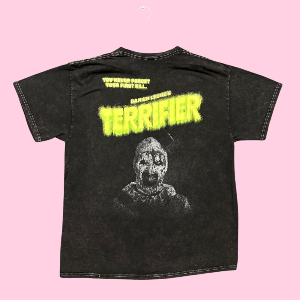 Bloody Disgusting x Terrifier Art the Clown Mineral Wash Tee XL